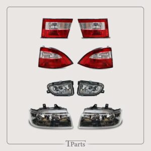 جفت چراغ جلو دودی + جفت چراغ عقب گلگیر + جفت چراغ عقب صندوق + جفت مه شکن سمند