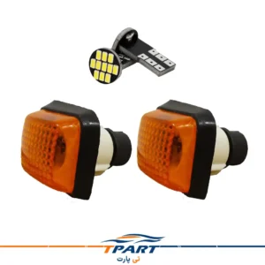 چراغ راهنما گلگیر پژو پارس (پرشیا) و پژو 405 نارنجی به همراه لامپ LED