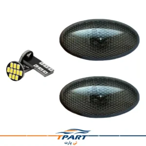 چراغ راهنما گلگیر پژو 206 دودی همراه با لامپ LED