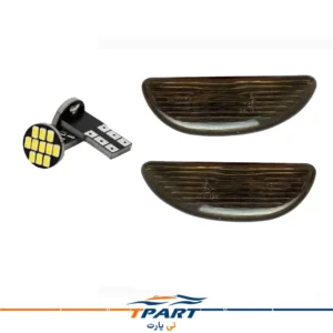 چراغ راهنمای گلگیر تیبا دودی + لامپ LED